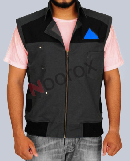 Men Grey & Black Detroit RK 200 Markus Cotton Vest