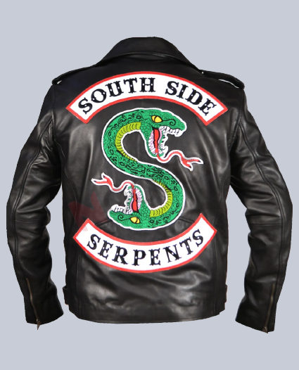 Men Black Jughead Jones Riverdale Southside Serpents Faux Leather Jacket