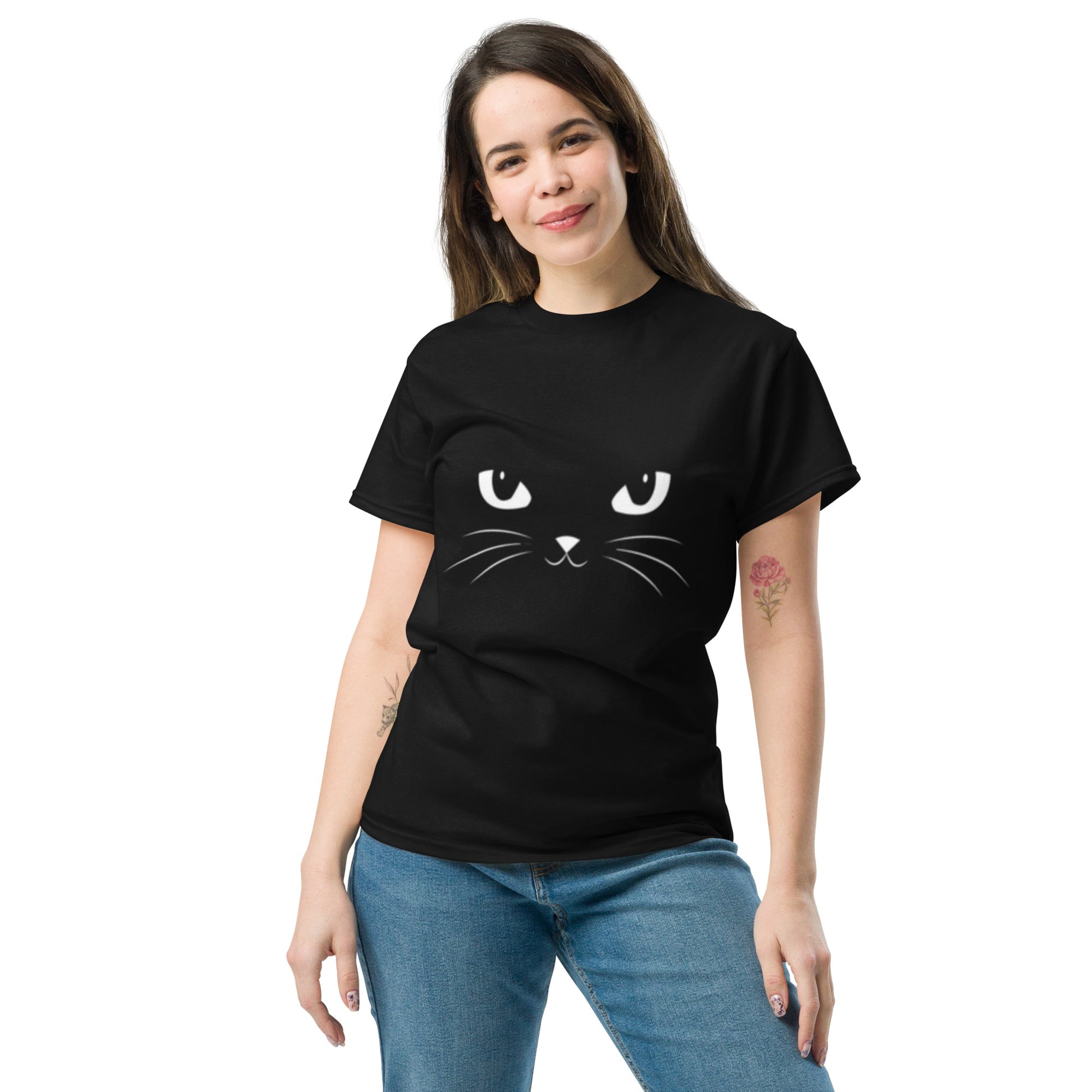 Whiskered Wonder: The Classic Black Cat Tee
